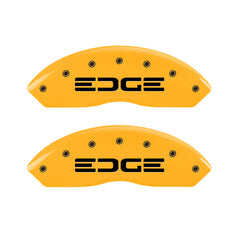 MGP 4 Caliper Covers Engraved Front & Rear Edge Yellow Finish Black Char 2008 Ford Edge