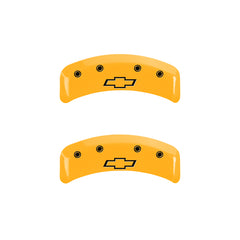 MGP 4 Caliper Covers Engraved Front & Rear Bowtie Yellow Finish Black Char 1997 Chevrolet Camaro