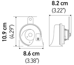 Hella 12V Twin Trumpet Horn Kit with Bracket - Toyota