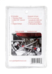 Spectre Stainless Steel Flex Vacuum Hose 5/32in. - 3ft. - Chrome