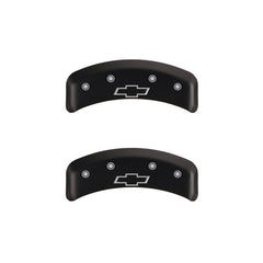 MGP 4 Caliper Covers Engraved Front & Rear Bowtie Red finish silver ch