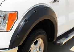 Lund 09-14 Ford F-150 (Ex Raptor) RX-Rivet Style Textured Elite Series Fender Flares - Black (2 Pc.)