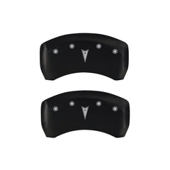 MGP 4 Caliper Covers Engraved Front Pontiac Engraved Rear Arrow Red finish silver ch