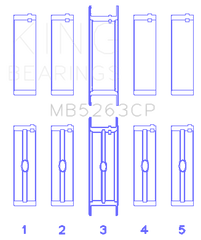 King 00-03 Ford F-650/F-750 T444E (Size STD) Crankshaft Main Bearing Set