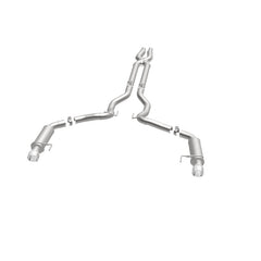 MagnaFlow Cat Back, SS, 3in, Competition, Dual Split Polished 4.5in Tips 2015 Ford Mustang GT V8 5.0