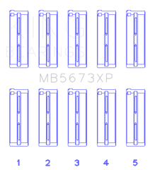 King Honda F20C/F22C 16v (Size STD) Performance Main Bearing Set