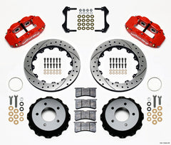 Wilwood Narrow Superlite 4R Rear Kit 12.88in Drilled Red 84-87 Corvette C4
