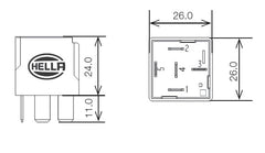 Hella Relay 24V 10/20A Spdt Res