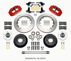 Wilwood Narrow Superlite 6R Front Hub Kit 14.00in Red 82-92 Camaro//Firebird