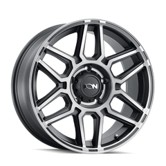 ION Type 146 17x9 / 5x127 BP / 0mm Offset / 78.1mm Hub Matte Black W/Machined Dart Tint Wheel