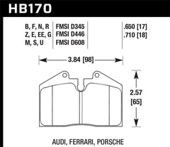 Hawk DTC-80 89-98 Porsche 911 Carrera 4 Rear Race Brake Pads