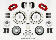 Wilwood Narrow Superlite 6R Front Hub Kit 14.00in Drill Red Magnum Force Drop Spindle