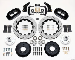 Wilwood Narrow Superlite 6R Front Hub Kit 14.00in Drilled Large GM 57-70 Drop Spindle
