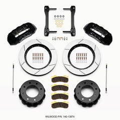 Wilwood TX6R Rear Kit 15.50in Black 2011-2015 GM Truck/SUV 2500