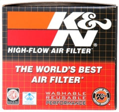 K&N Universal Chrome Round Straight Air Filter - 2.25in Flg ID x 3.5in OD x 2in H