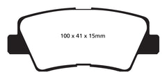 EBC 09-11 Hyundai Azera 3.3 Yellowstuff Rear Brake Pads