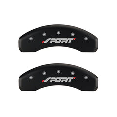MGP 4 Caliper Covers Engraved Front & Rear SPORT Red finish silver ch