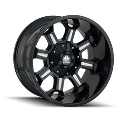 Mayhem 8105 Combat 18x9 / 6x135 BP / 18mm Offset / 106mm Hub Black w/ Milled Spokes Wheel