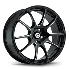 Konig Illusion 17x7 5x114.3 ET40 Black/Ball Cut Machine