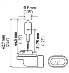 Hella Bulb 862 12V 37.5W PGJ13 T3.25