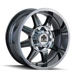 Mayhem 8100 Monstir 20x9 / 8x165.1 BP / 18mm Offset / 130.8mm Hub Chrome Wheel