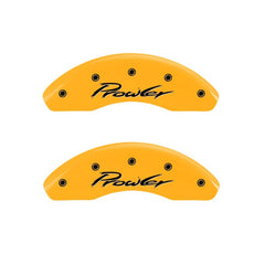 MGP 4 Caliper Covers Engraved Front & Rear 97-02 Chrysler Prowler Yellow Finish Black Prowler Logo