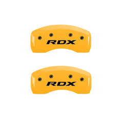 MGP 4 Caliper Covers Engraved Front Acura Rear RDX Yellow Finish Black Char 2016 Acura RDX