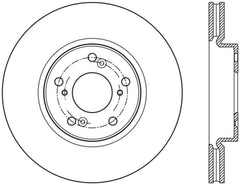 StopTech Slotted & Drilled Sport Brake Rotor Front Left 13 Honda Accord Sport