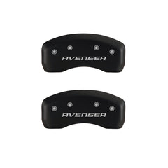 MGP 4 Caliper Covers Engraved Front & Rear With out stripes/Avenger Red finish silver ch