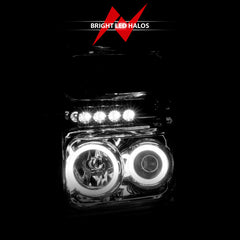 ANZO 2008-2010 Ford F-250 Projector Headlights w/ Halo Chrome (CCFL)