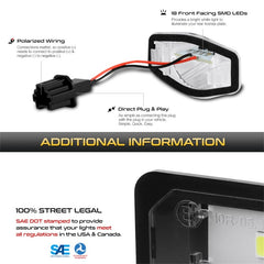 Xtune 09-18 Honda Fit LED License Plate Bulb Assembly White 5500K LAC-LP-HODY08 - Pair