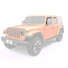 EGR 2018 jeep Wrangler JL SlimLine In-Channel WindowVisors Set of 4 - Dark Smoke