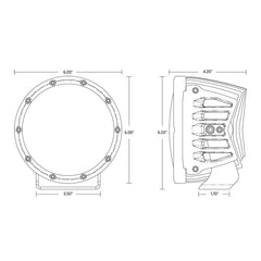 Rigid Industries 2022+ Toyota Tundra A-Pillar Light Kit (6in 360-Series)