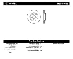 StopTech 06-10 Mazda Miata MX-5 Drilled & Slotted Front Left Rotor