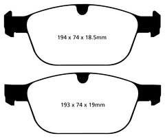 EBC 08+ Volvo XC60 3.0 Turbo Greenstuff Front Brake Pads