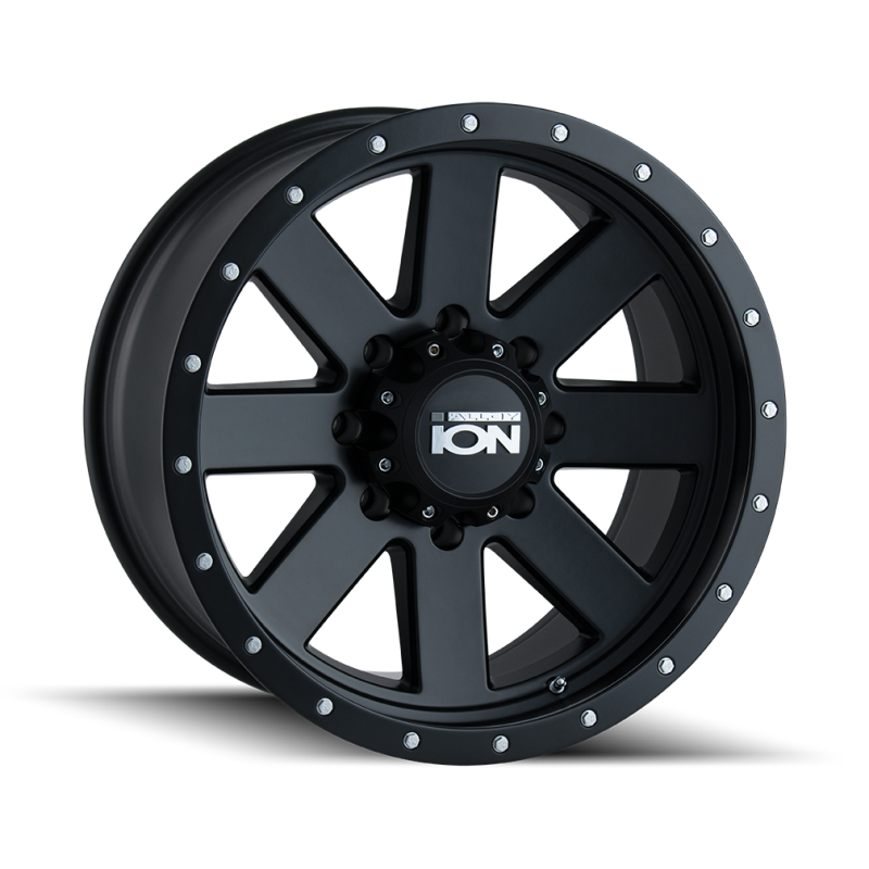 ION Type 134 18x9 / 6x139.7 BP / 18mm Offset / 106mm Hub Matte Black/Black Beadlock Wheel