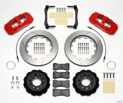 Wilwood AERO4 Rear Kit 14.25in Red 2014-Up Corvette C7 w/Lines