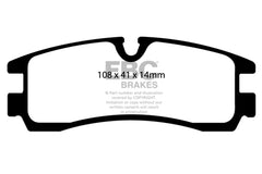 EBC 98-04 Cadillac Seville 4.6 Greenstuff Rear Brake Pads