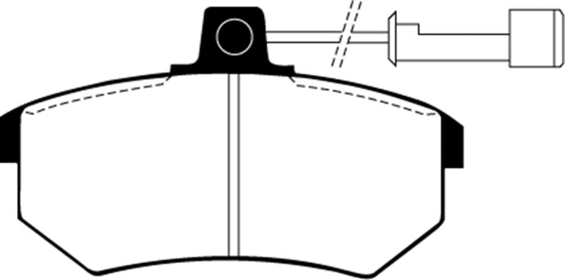 EBC 89-90 Audi 100 Quattro 2.3 Redstuff Front Brake Pads