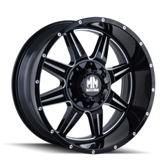 Mayhem 8100 Monstir 22x10 / 6x135 BP / -19mm Offset / 106mm Hub Black w/ Milled Spokes Wheel