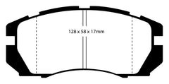 EBC 95-96 Subaru Impreza 2.2 Yellowstuff Front Brake Pads