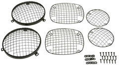 Kentrol 76-86 Jeep CJ Powdercoat Wire Mesh Guard Set 6 Pieces Black