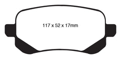 EBC 08-11 Chrysler Town & Country 3.3 Greenstuff Rear Brake Pads