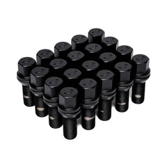 Vossen Lug Bolt - 14x1.25 - 40mm - 17mm Hex - Cone Seat - Black (Set of 20)