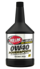 Red Line 0W40 Motor Oil Quart (For Four-Stroke Dirt Bikes/ATVs/Powersports Applications) - Single
