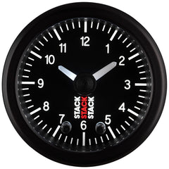 Autometer Stack Analog Clock Gauge - Black
