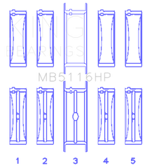 King Chrysler 426CI/440CI V8 OHV1 Main Bearing Set