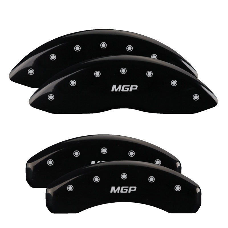 MGP 4 Caliper Covers Engraved Front & Rear MGP Black Finish Silver Characters 2019 Ram 1500