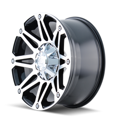 Mayhem 8010 Riot 17x8 / 5x127 BP / 10mm Offset / 87mm Hub Black/Machined Face Wheel