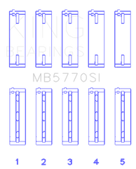 King Nissan / Infiniti VK45 - VK50 - VK56 (Size STD) Main Bearing Set